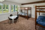 Fifth bedroom is perfect for overflow with 2 sets of twin bunk beds
